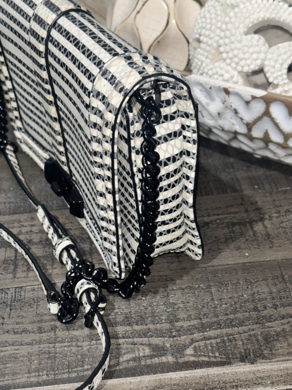 Rebecca Minkoff Striped Snake Small Love Crossbody - Picture 6 of 15